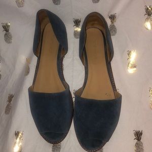 Top Shop pretty blue suede flats great condition!
